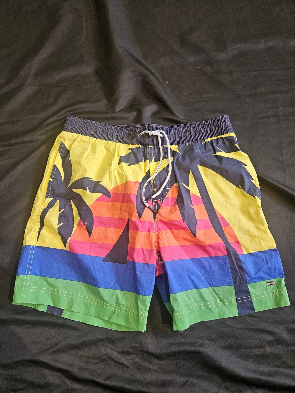 Men's TOMMY Hilfiger Tropical  Swim Trunks in Multicolor
